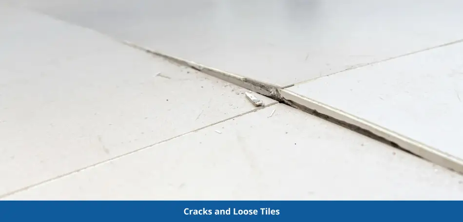 Crack and loose tiles